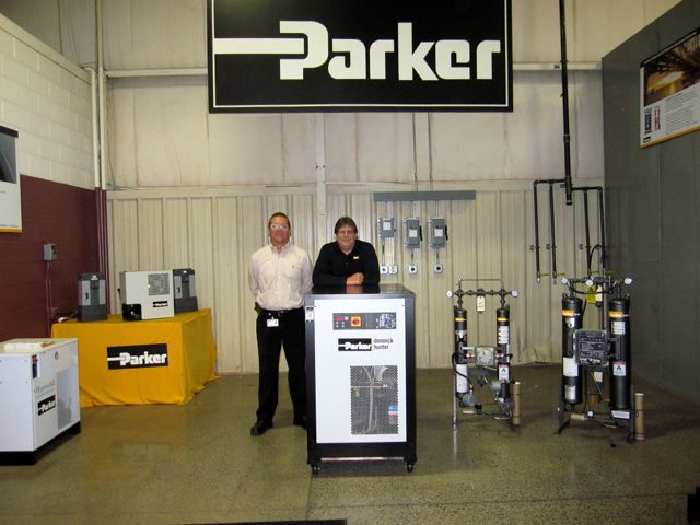  Ron Nelson and Allan Hoerner (left to right) at Parker’s Lancaster New York manufacturing center.
