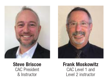 Headshots of Steve Briscoe, CAC President and Instructor, and Frank Moskowitz, CAC Level 1 and Level 2 instructor.