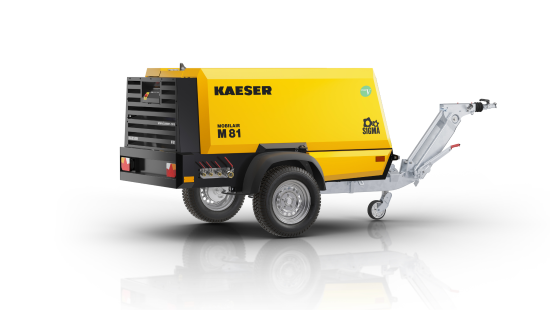 A Kaeser Mobilair towable compressor on a road trailer.