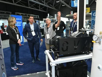 Attendees exploring technologies on the EXPO floor