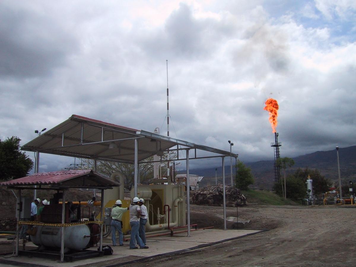Vapor Recovery Unit System Feeding Flare