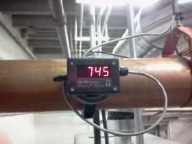 CDI 5400 flow meter installed on a major air distribution line 