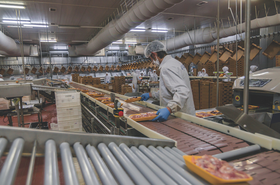 Poultry packaging plant