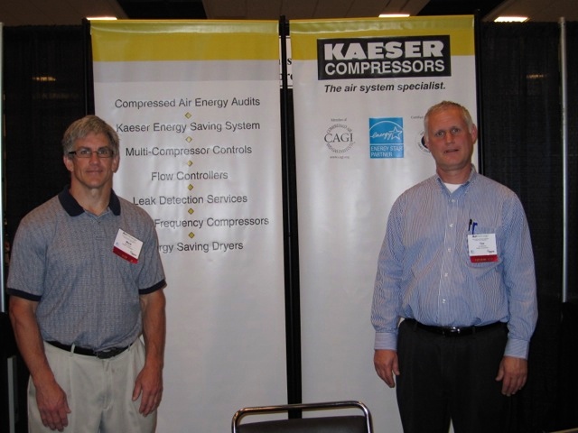 Mark Olson and Tim Mathews from Kaeser Compressors.