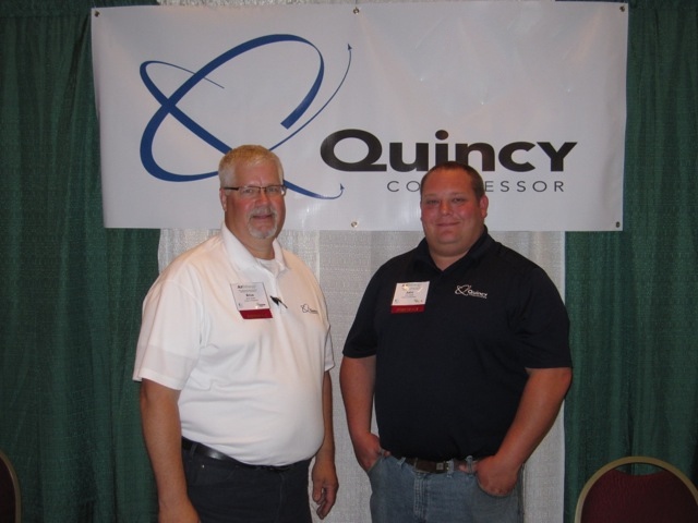 Brice Schultz and John Eckley from Quincy Compressor.